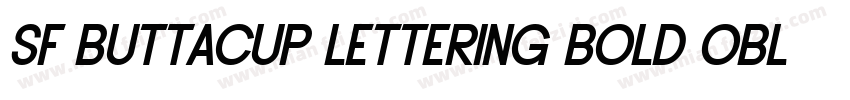 SF Buttacup Lettering Bold Oblique字体转换